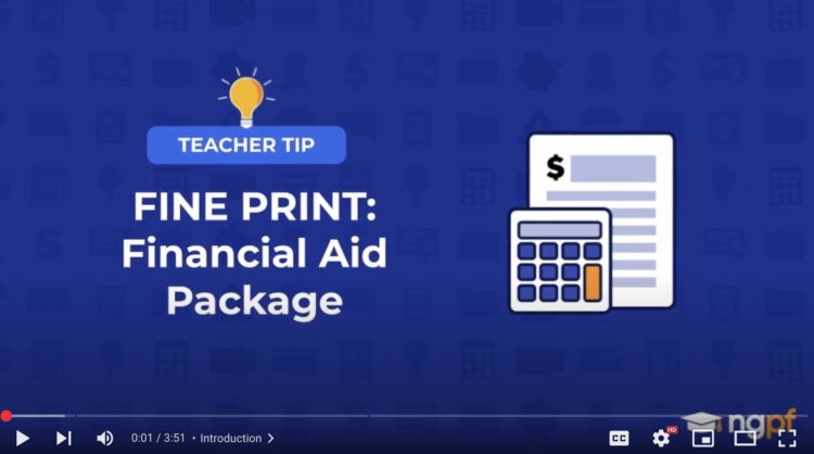 Instructor Tip: FINE PRINT: Monetary Support Package deal