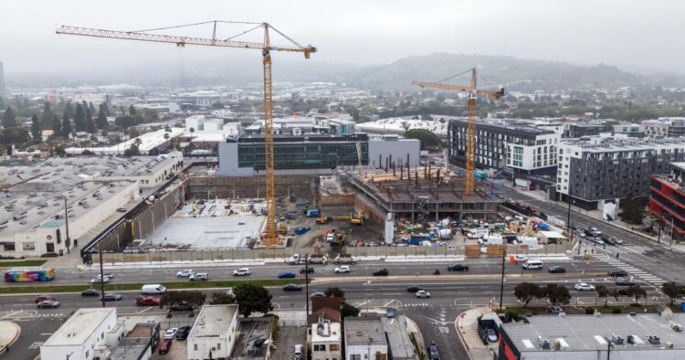 Expansive workplaces are rising for Apple in Culver Metropolis