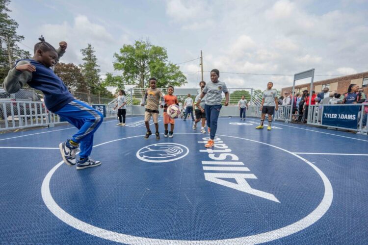 Allstate and Tyler Adams unveil mini-pitch for youth in Philadelphia