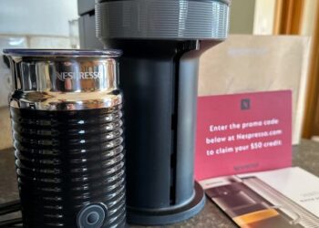 Nespresso Vertuo Subsequent Espresso/Espresso Machine, Milk Frother, Voucher, and Capsules solely $121.98 shipped ($279 Worth!)