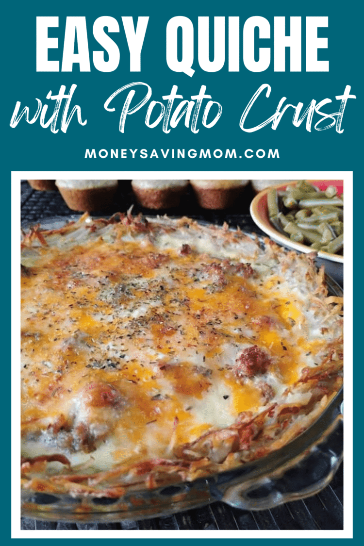 Meat and Potato Crust Quiche with Flax Muffins ($10 Household Dinner Concept)