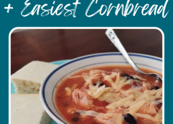 Three-Bean Chili and Cornbread ($10 Household Dinner Concept)