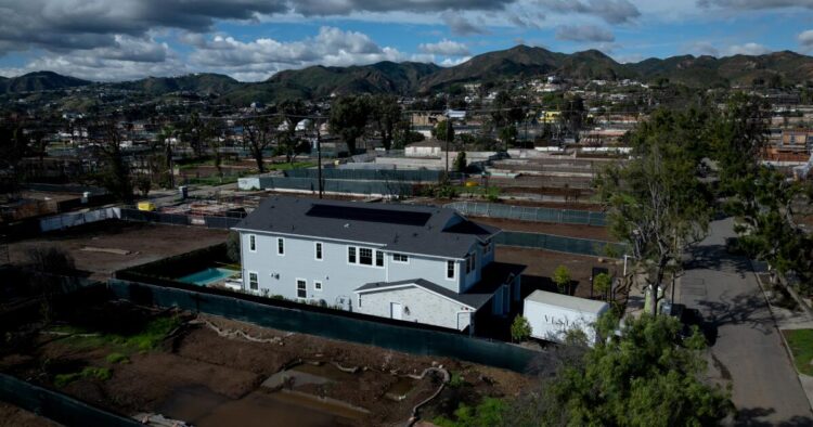 The primary residence has been rebuilt within the wake of the Palisades Hearth