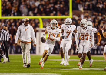 College of Texas senior defensive again Michael Taaffe wins the 2025 Allstate Wuerffel Trophy for management in neighborhood service