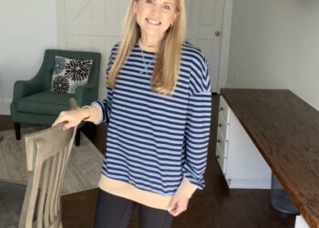 Ladies’s Striped Pullover Prime solely $14.94 (Crystal LOVES This Prime!)