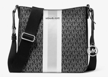 Michael Kors Signature Emblem Stripe Crossbody Bag solely $47.20 shipped, plus extra!