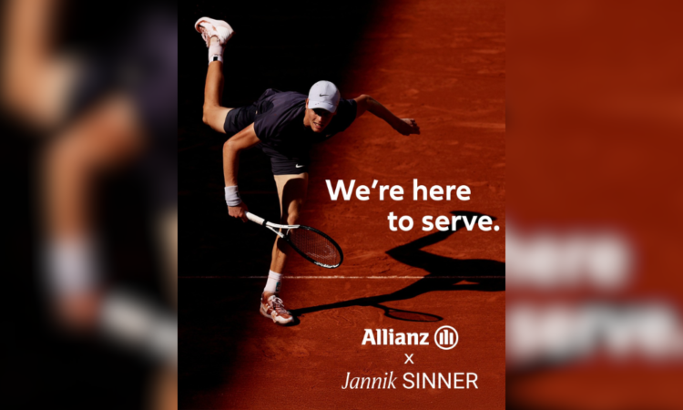Allianz indicators tennis world quantity two Jannik Sinner as world model ambassador