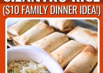 Baked Rooster Chimichangas and Cilantro Rice ($10 Household Dinner Concept)