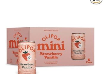 OLIPOP Minis Prebiotic Soda Pop, Strawberry Vanilla (6 pack) solely $5.40 shipped!