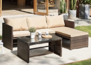 Wicker 3-Piece Patio Dialog Couch solely $213.99 shipped, plus extra!