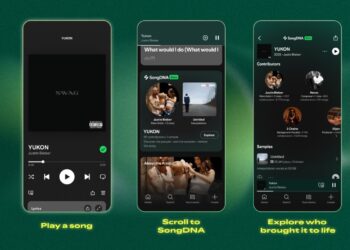 Spotify launches SongDNA in beta for Premium subscribers, tracing how songs join by shared producers, samples and covers