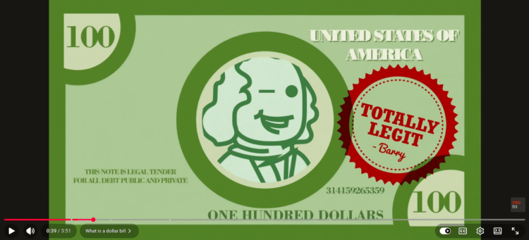 What offers a greenback invoice its worth?