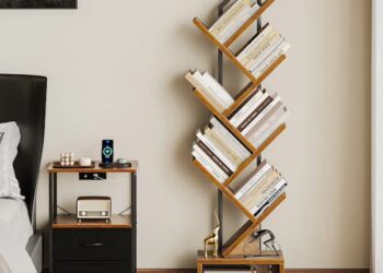 Geometric Tree Tiered Bookshelf simply $22.99!