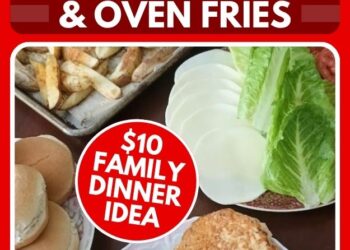 Hen Burgers and Baked Fries ($10 Household Dinner Concept)