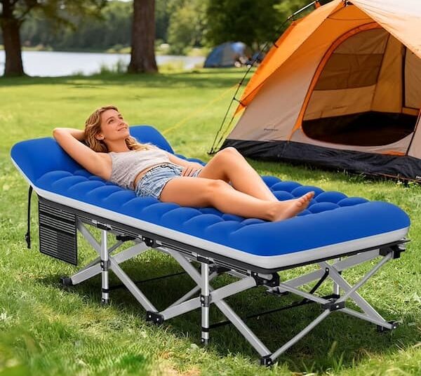 Transportable Tenting Cot with 2-Sided Mattress solely $54.89 shipped (Reg. $100)!