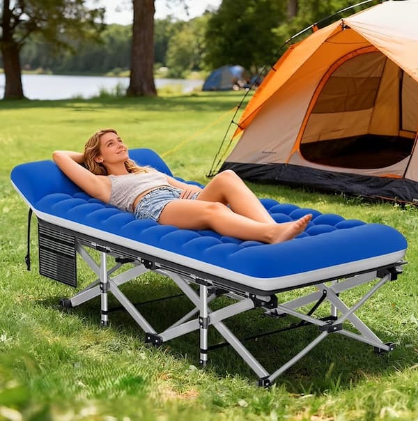 Transportable Tenting Cot with 2-Sided Mattress solely $54.89 shipped (Reg. $100)!