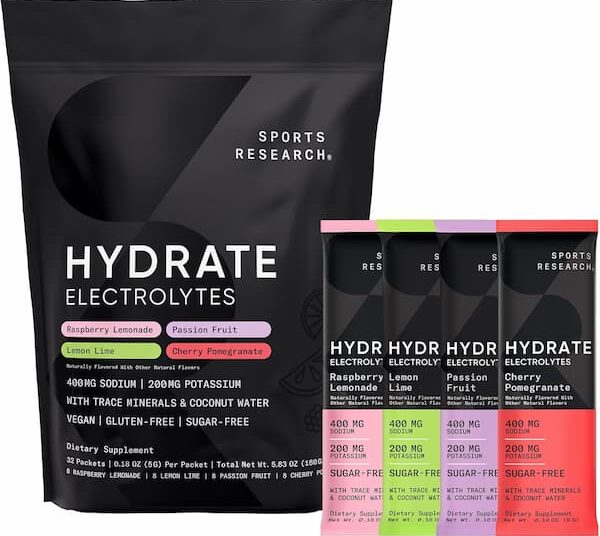 Sports activities Analysis Hydrate Electrolytes Powder Packets 32-Depend solely $17.80 shipped (Reg. $36!)
