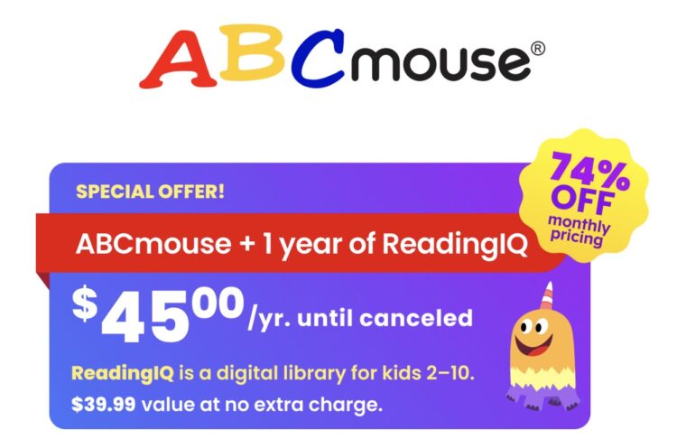 FREE ReadingIQ One-Yr Subscription with the acquisition of ABCmouse!