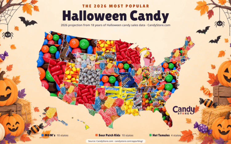 What are the highest 3 hottest Halloween candies?