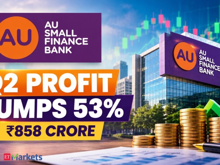 AU Small Finance Financial institution Q2 revenue jumps 53% to Rs 858 crore